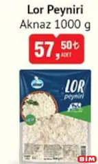 AKNAZ LOR PEYNİRİ 1000 G fiyat ve kampanya bilgisi